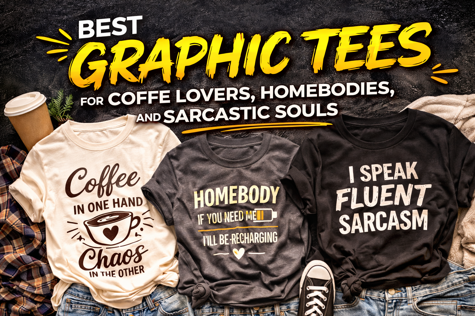 Best Graphic Tees for Coffee Lovers, Homebodies, and Sarcastic Souls