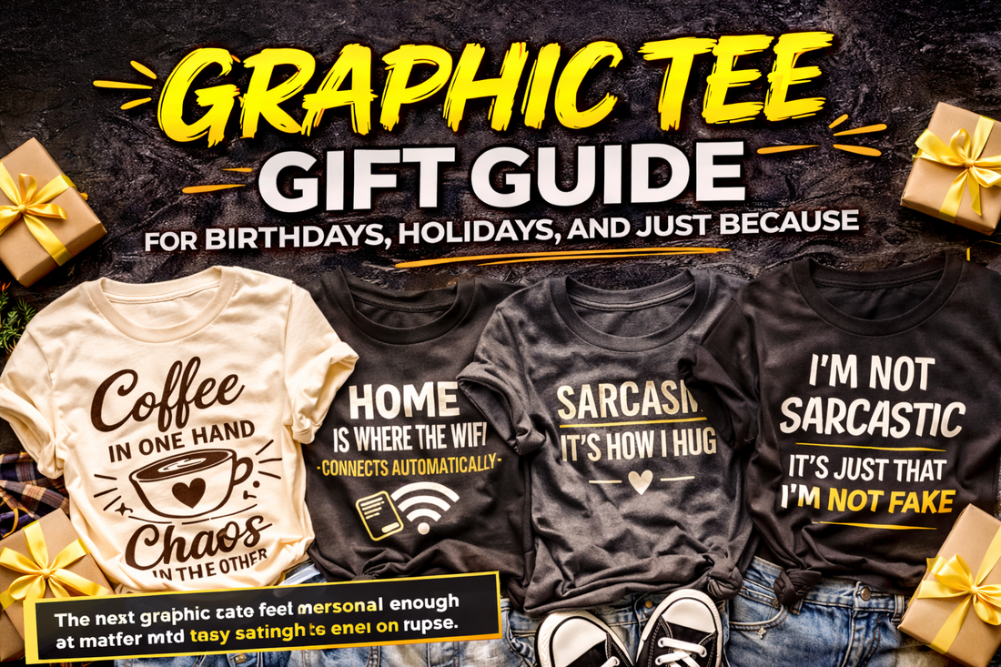 Graphic Tee Gift Guide for Birthdays, Holidays, and Just Because