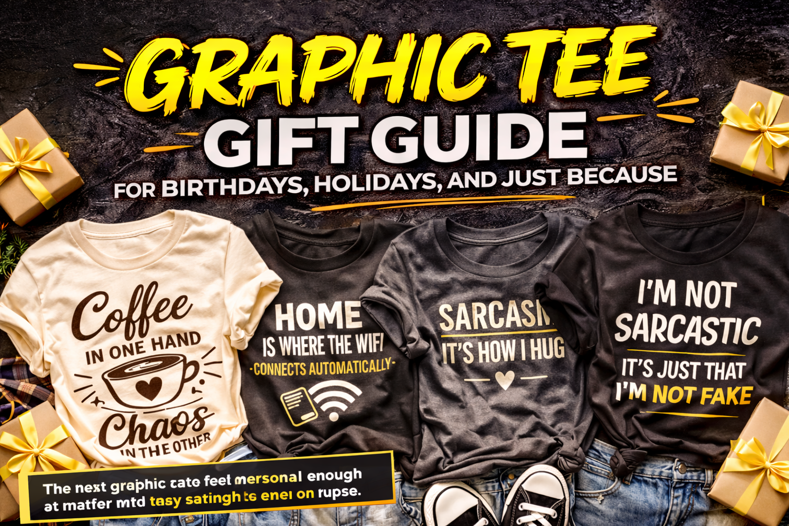Graphic Tee Gift Guide for Birthdays, Holidays, and Just Because