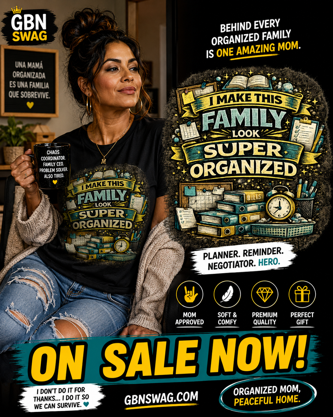 Funny Family T-Shirt for the Person Keeping the Entire Family Organized