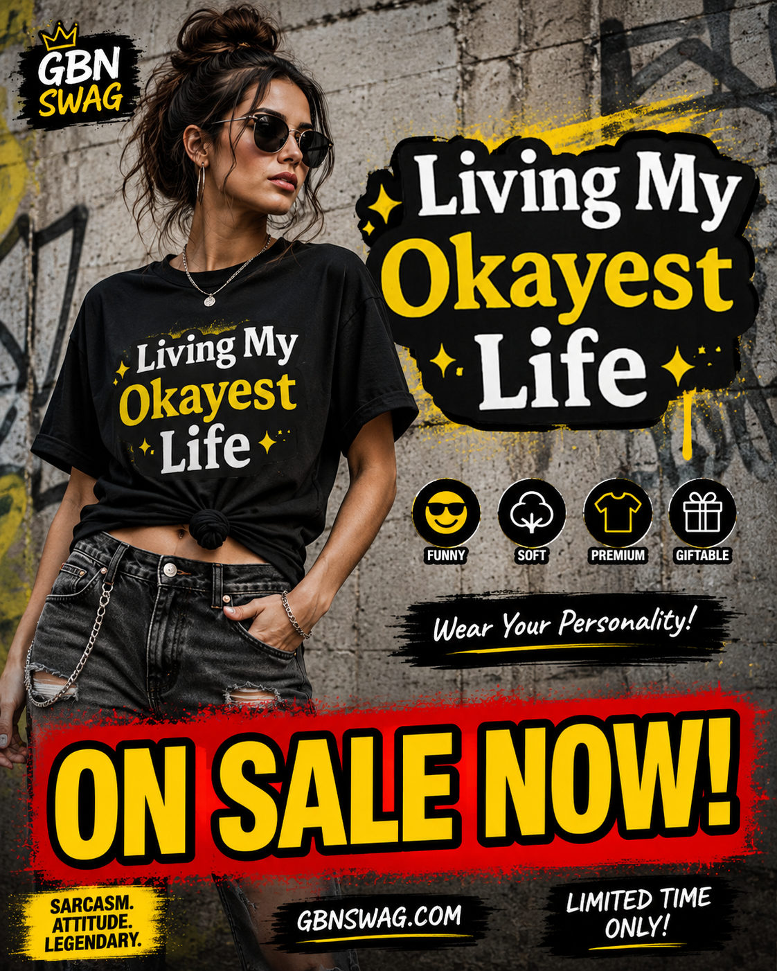 Funny Sarcastic T-Shirt for People Doing Their Best... Kind Of