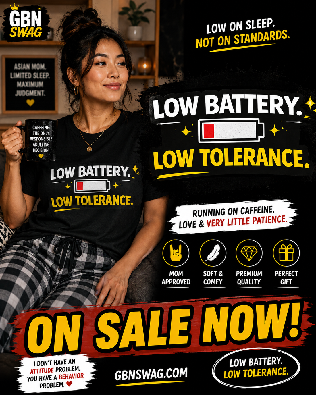 Low Battery Low Tolerance Shirt for Exhausted Adults With Zero Patience