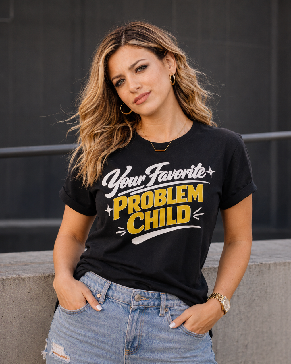 Your Favorite Problem Child Tee | Funny Graphic Tee, Lazy Slogan
